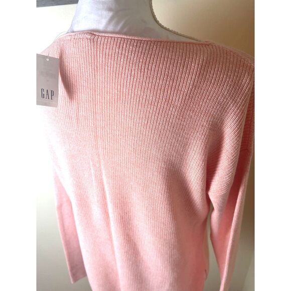 NWT GAP Womens Pink Pull Over Knit Sweater Oversize Cozy Preppy Classic Coastal - Picture 10 of 16